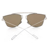 Fashion Coating Mirror Flat Panel Lens Design Sunglasses with Metal Frame