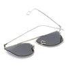 Fashion Coating Mirror Flat Panel Lens Design Sunglasses with Metal Frame