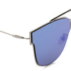 Fashion Coating Mirror Flat Panel Lens Design Sunglasses with Metal Frame