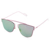 Fashion Coating Mirror Flat Panel Lens Design Sunglasses with Metal Frame