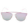 Fashion Coating Mirror Flat Panel Lens Design Sunglasses with Metal Frame