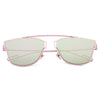 Fashion Coating Mirror Flat Panel Lens Design Sunglasses with Metal Frame
