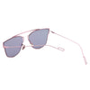 Fashion Coating Mirror Flat Panel Lens Design Sunglasses with Metal Frame