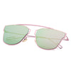 Fashion Coating Mirror Flat Panel Lens Design Sunglasses with Metal Frame