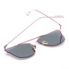 Fashion Coating Mirror Flat Panel Lens Design Sunglasses with Metal Frame