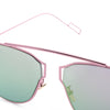 Fashion Coating Mirror Flat Panel Lens Design Sunglasses with Metal Frame