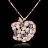 Fruit Design Zircon Faux Opal Embellished Long Necklace for Women