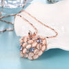 Fruit Design Zircon Faux Opal Embellished Long Necklace for Women