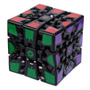 3D Gear Magic Cube 3 x 3 x 3 Black Base Colorful Brain Teaser Educational Toy