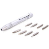 8 in 1 Aluminum Alloy Multifunctional Pen Precision Screw Driver Portable Multi-Tool