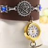 JUBAOLI 1093 Leather Band Diamond Female Quartz Watch with Ring