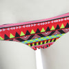 Sexy Printed Tube Top + Low Waist Cotton Blend Briefs Two Piece Bikini Set for Women