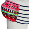 Sexy Printed Tube Top + Low Waist Cotton Blend Briefs Two Piece Bikini Set for Women