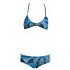 Bohemian Spaghetti Strap Printed Mid Waist Two Piece Bikini Set for Women