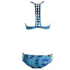 Bohemian Spaghetti Strap Printed Mid Waist Two Piece Bikini Set for Women