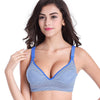 Cotton Pure Color Breathable Wire Free Nursing Bra for Pregnant Women