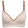 Cotton Pure Color Breathable Wire Free Nursing Bra for Pregnant Women