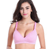 Cotton Pure Color Breathable Wire Free Nursing Bra for Pregnant Women