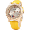 KEZZI 743 Fashional Quartz Watch Women Wristwatch Leather Band Artificial Diamond