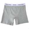 Mid Waist Cotton Blend Letter Print Long Leg Boxer Briefs for Men
