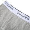 Mid Waist Cotton Blend Letter Print Long Leg Boxer Briefs for Men