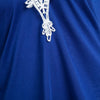 Sexy V-Neck Flare Sleeve Cut Out Lacework Deisgn Spliced T-Shirt for Women