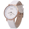KEZZI KW - 1080 Couple Quartz Watch Round with Small Second Dial Leather Band Wristwatch