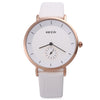 KEZZI KW - 1080 Couple Quartz Watch Round with Small Second Dial Leather Band Wristwatch