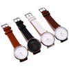 KEZZI KW - 1080 Couple Quartz Watch Round with Small Second Dial Leather Band Wristwatch