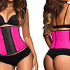Simple Color Block Patchwork Slim Waist Rubber Corset for Women