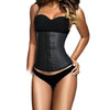 Simple Color Block Patchwork Slim Waist Rubber Corset for Women