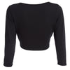 Casual Plunging Neck Three Quarter Sleeve Bandage Solid Color T-shirt for Women