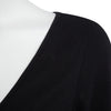 Casual Plunging Neck Three Quarter Sleeve Bandage Solid Color T-shirt for Women