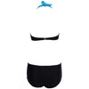 Sexy Halter Color-blocking High Waist Cotton Blend Two Piece Bikini Set for Women