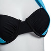 Sexy Halter Color-blocking High Waist Cotton Blend Two Piece Bikini Set for Women
