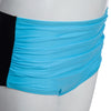 Sexy Halter Color-blocking High Waist Cotton Blend Two Piece Bikini Set for Women