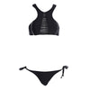 Fashionable Halter  Hollow out Two-piece Separate Low Waist Swimwear for Women