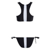 Fashionable Halter  Hollow out Two-piece Separate Low Waist Swimwear for Women