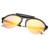 Chic Vintage Unisex Sunglasses Round Frame Colored Coating Eye Wear