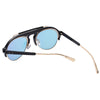 Chic Vintage Unisex Sunglasses Round Frame Colored Coating Eye Wear