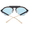 Chic Vintage Unisex Sunglasses Round Frame Colored Coating Eye Wear