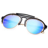 Chic Vintage Unisex Sunglasses Round Frame Colored Coating Eye Wear