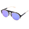 Chic Vintage Unisex Sunglasses Round Frame Colored Coating Eye Wear
