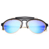 Chic Vintage Unisex Sunglasses Round Frame Colored Coating Eye Wear