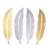 80 x 20cm DIY Modern Plume Feather Acrylic Mirror Wall Sticker Home Mural Decal Decor Art