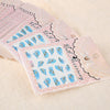 50pcs Stylish Art Tips Feather Water Transfers Nail Sticker for Ladies