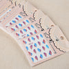 50pcs Stylish Art Tips Feather Water Transfers Nail Sticker for Ladies