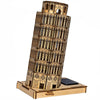 Colored Drawing DIY Veneer Leaning Tower with Automatic Solar LED Light Sensation Romantic Gift for Valentine's Day