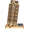 Colored Drawing DIY Veneer Leaning Tower with Automatic Solar LED Light Sensation Romantic Gift for Valentine's Day