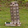 Colored Drawing DIY Veneer Leaning Tower with Automatic Solar LED Light Sensation Romantic Gift for Valentine's Day